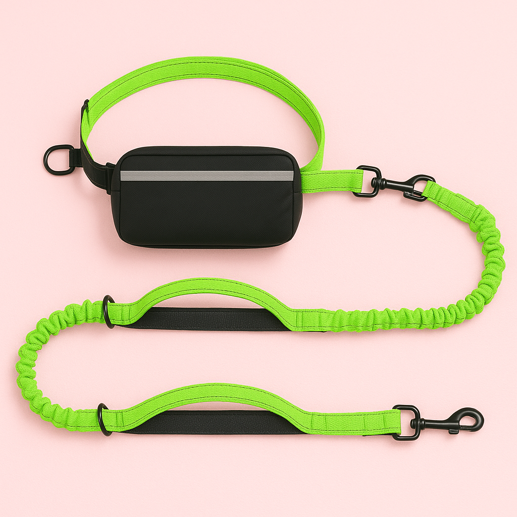 Hands Free Dog Leash with Zipper Pouch