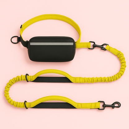 Hands Free Dog Leash with Zipper Pouch
